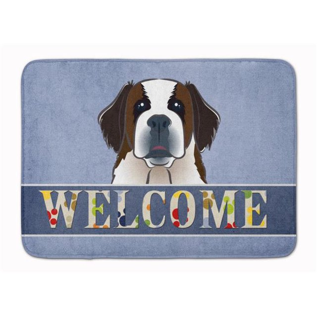 Carolines Treasures BB1432RUG Saint Bernard Welcome Machine Washable Memory Foam Mat