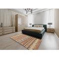 thumbnail image 4 of Ahgly Company Tapis Rectangulaire Abstrait Rouge Châtaigne, 2 Pieds x 3 Pieds, 4 of 6