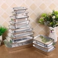 thumbnail image 4 of 10pcs Rectangle Shaped Disposable Aluminum Foil Pan Take-out Food Containers with Aluminum Lids/Without Lid, 4 of 7