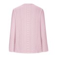 thumbnail image 4 of MeetoTime Girls Long Sleeve Solid Color Shirts Cute Crewneck Casual Blouses Children's Spring Fall Undershirt, 4 of 7