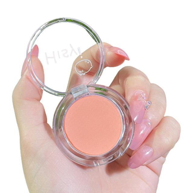 Single Color Matte Face Blush, Girl Soft Matte Blush Lightweight Long-lasting Colorful Blush Powder Makeup, All-Day Face Enhancing Makeup Color D1F1