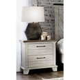 thumbnail image 1 of Bear Creek Rustic Ivory Wood Two Drawer Nightstand White, 1 of 14