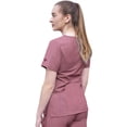 thumbnail image 2 of Adar Pro Haut de Sarrau à Encolure en V Rehaussée pour Femme, TG, Bordeaux Chiné, 2 of 7