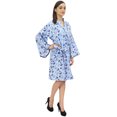 thumbnail image 2 of Bimba Kimono Robe à Imprimé Floral Violet Pâle pour Femme, Paréo/cache-Maillot de Demoiselle d'Honneur - 30, 2 of 5