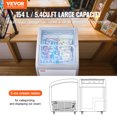 thumbnail image 2 of VEVOR 5.4 Cu.ft Commercial Ice Cream Display Case Gelato Dipping Freezer Cabinet, 2 of 9