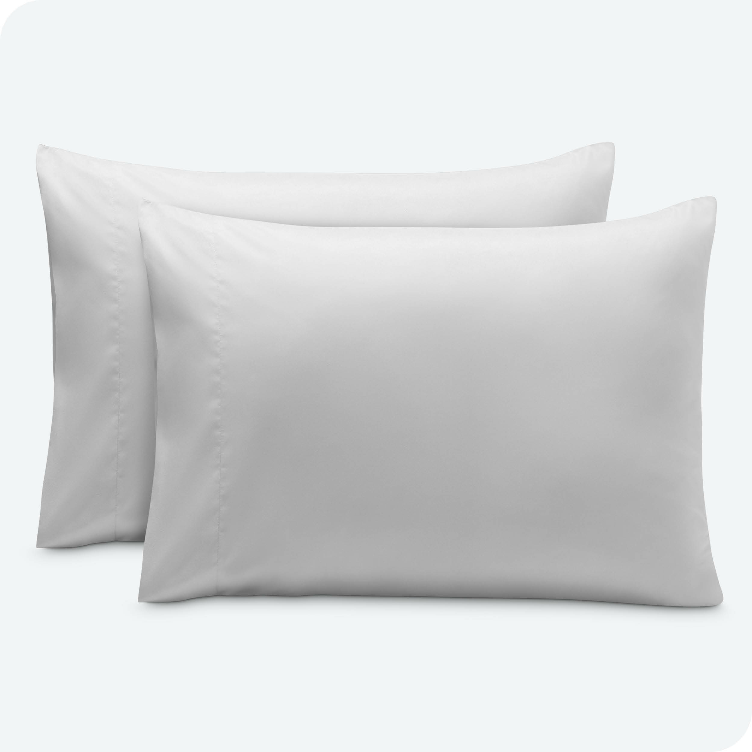 Bare Home Pillowcase Set - Envelope Closure - Premium 1800 Collection - Double Brushed - Ultra Soft - Queen Size, Cloud Gray, 2 Count