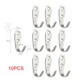 thumbnail image 2 of 10XSolid Stainless Steel Wall Mount Single Hook Heavy Duty Rustproof Coat Hanger, 2 of 8