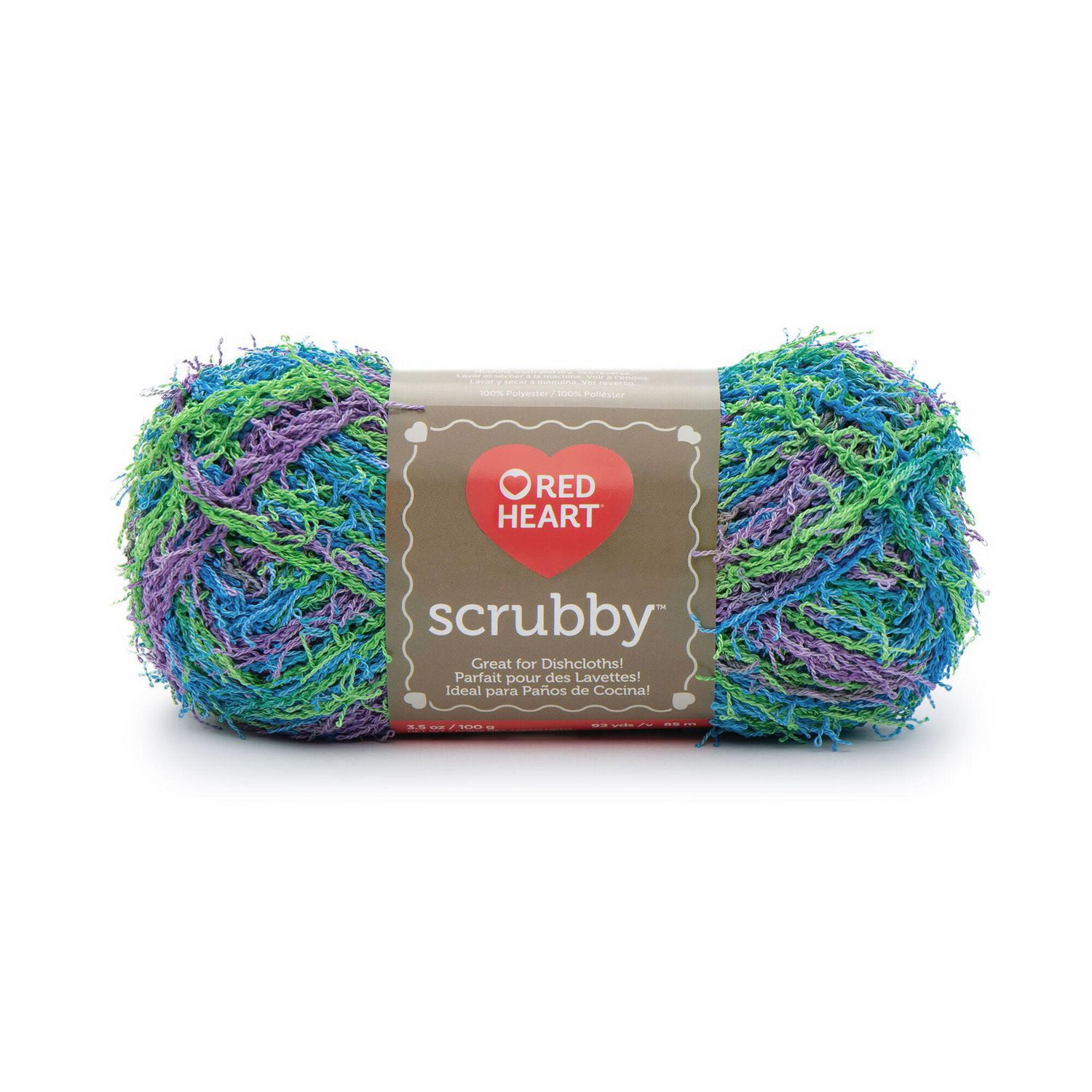 Red Heart® Scrubby™ Yarn, Polyester #4 Medium, 3.5oz/100g, 92 Yards