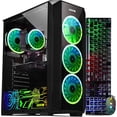thumbnail image 1 of Gaming PC - Intel Core i7 Processor, 16GB DDR4 RAM, 512GB Nvme SSD, AMD RX 550 4GB GDDR5, Windows 11 Pro Refurbished, 1 of 10