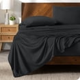 thumbnail image 1 of Bare Home Microplush Fleece Sheet Set - Ultra Soft - Deep Pocket - Full, Black, 1 of 7
