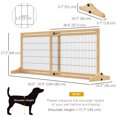 thumbnail image 3 of PawHut Freestanding Pet Gate with 41"-72" Adjustable Length, Natural, 3 of 10