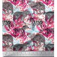 thumbnail image 1 of Soimoi White Rayon Fabric Leopard Skin,Leopard & Wild Animal Print Sewing Fabric BTY 56 Inch Wide, 1 of 1