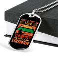 thumbnail image 3 of Girl Loves A Fireman Firefighter Stainless Steel or 18k Gold Dog Tag 24" Chain, 3 of 8
