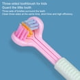 thumbnail image 3 of Transemion Triple Sided Toothbrush Soft And Gentle Protection Plastic Three Head Toothbrush For Cleaning A22 Sky Blue Child 1Set, 3 of 6