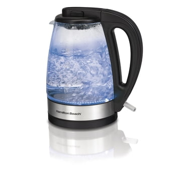 Hamilton Beach 1.7L Glass Electric Kettle with Auto Shutoff & Boil-Dry Protection, 1500 Watts, Model 40855C