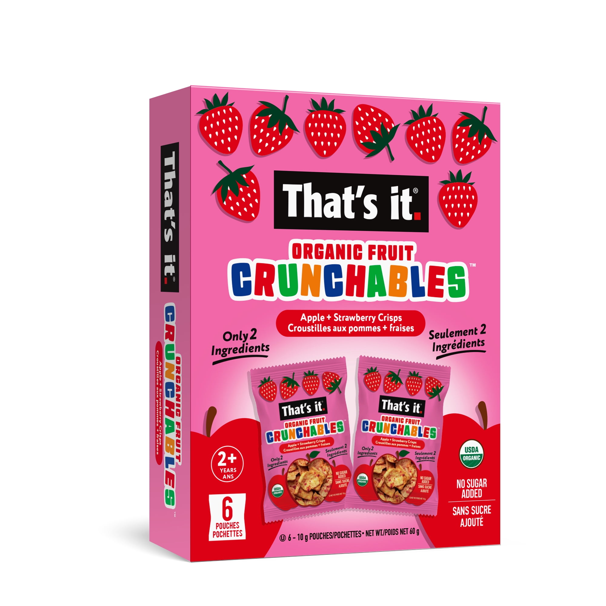 That's it. Pomme fraise croquables biologiques 6ct 10g