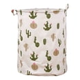 thumbnail image 4 of Patterned Linen Laundry Hamper for Bedroom or Bathroom Large Open Top Durable Breathable Fabric Storage Solution for Clothes no Lid, 4 of 5