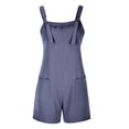 thumbnail image 4 of Dealovy Rompers for Women Summer Short Jumpsuits Dressy Casual Sleeveless Boho Overalls with Pockets, 4 of 7