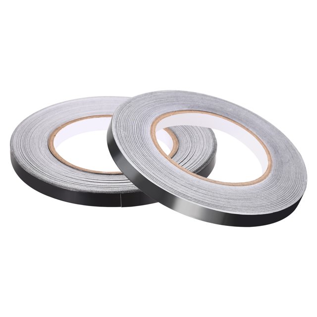 Unique Bargains Ruban en Papier D\'aluminium Ruban Noir Mat Non Réfléchissant 10mmx50m/164 Pieds 2 Paquets