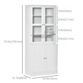 thumbnail image 3 of HOMCOM Armoire de Rangement Bibliothèque, Grande Bibliothèque Moderne, Blanc, 3 of 10
