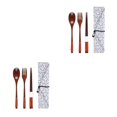 thumbnail image 4 of Maytalsory Ensemble Étudiant Baguette Fourchette Cuillère Couverts avec Sac de Rangement Type 7 2Ensemble, 4 of 6