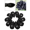 thumbnail image 3 of 10Pcs/Pack Meshy Golf Iron Covers Set Golf Covers Set Lightweight Waterproof Meet the quality standards, tested before shipment - black, 3 of 8