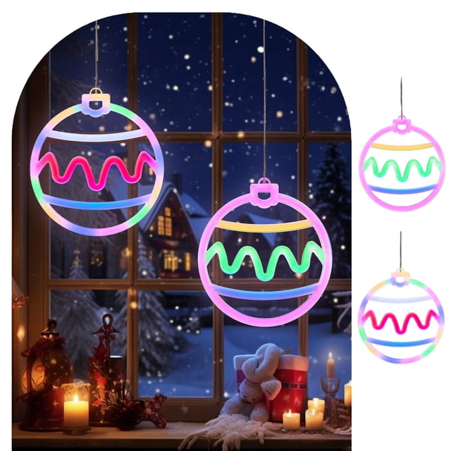 Plastic Decorative Lights Christmas LED Neon Lights 21x19cm USB Powered Hanging Lamp for Room Decor 1Pcs Rkxzt