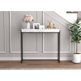 thumbnail image 1 of Safdie & Co. Console Table, White Marble Tray Top & Black Metal Legs., 1 of 4