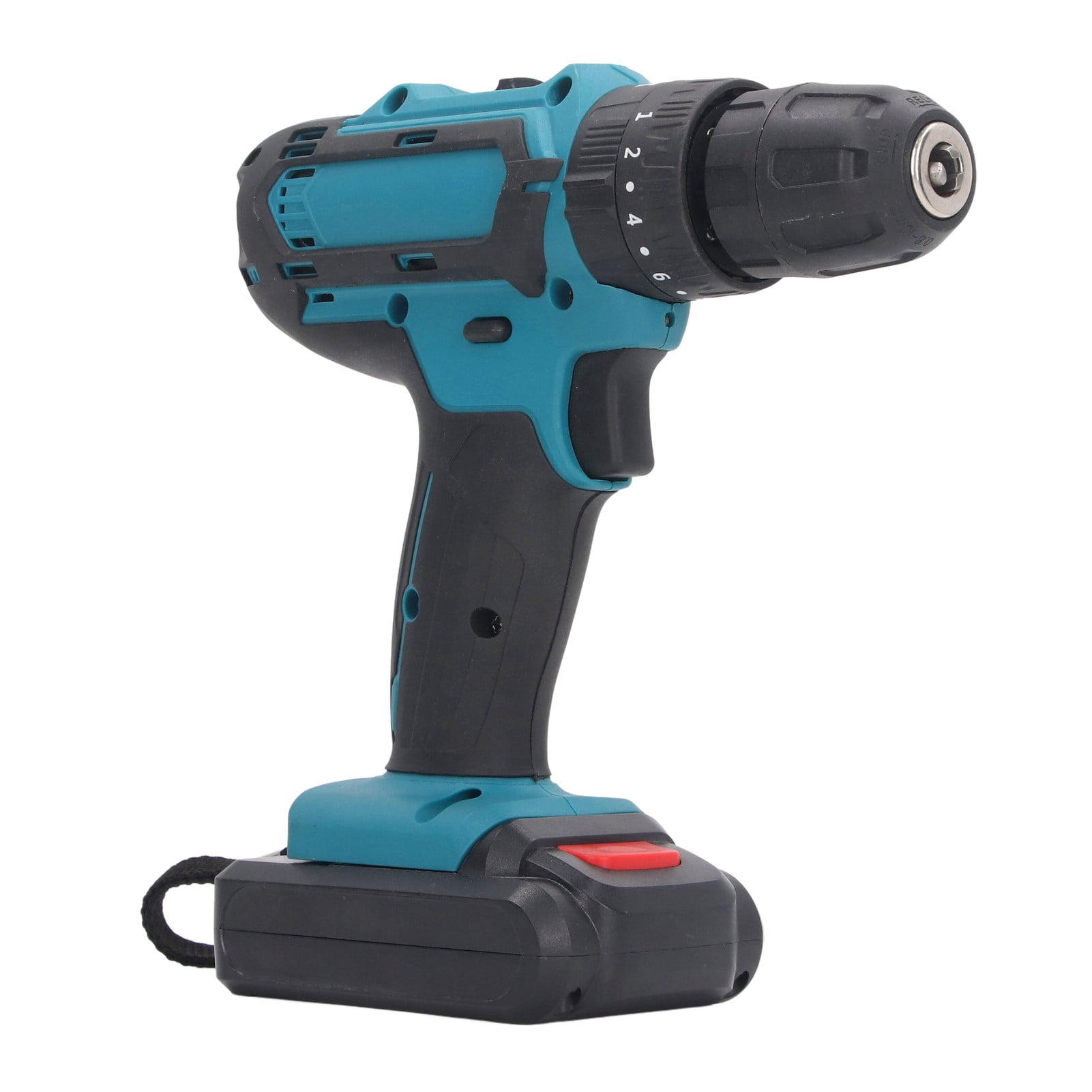 Cordless Power Drill, Large Torsion Cordless Drill Driver AC100-240V LED Light Forward Reverse Rotation with 2 Batteries for Industrial US Plug,EU Plug