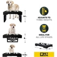 thumbnail image 2 of Pet Zone Designer Diner Adjustable Elevated Dog Double Feeder, 2 of 10