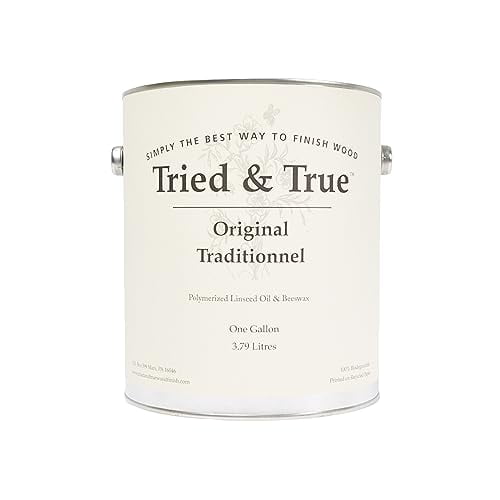 Tried & True Original Wood Finish, Gallon - Linseed Oil & Beeswax Blend, Ideal for All Woodwork, Long-Lasting Durability, Food Safe Sealer, Non-Toxic Wood Finish