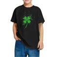 thumbnail image 4 of FAIWAD Hauts pour Enfants Garçons Filles Manches Courtes T-Shirt Graphique de la Saint-Patrick Trèfle Mignon Décontracté Col Rond, 4 of 4