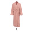 thumbnail image 3 of ziyahi Femmes Printemps Ouverture devant Style Décontracté Vêtements de Nuit Filles Simple Manches Longues Robe de Nuit Maison Tenue de Nuit Pyjama Vêtements Brun P, 3 of 9