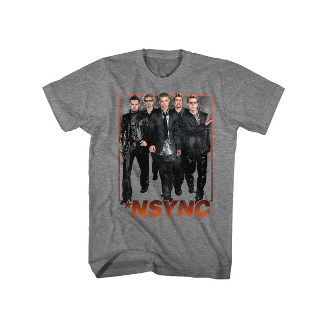 NSYNC 1995 Garçon Groupe Struttin Graphite Chiné T-Shirt Adulte Tee