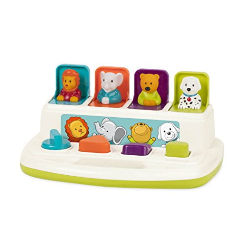 Battat - Pop-Up Pals - Color Sorting Animal Push & Pop Up Toy for Kids 18 Months +