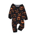 thumbnail image 1 of Halloween Pajamas Family Pajamas Set Matching Sleepwear Glow In The Dark Ghost Print Tops + Pants Set, 1 of 2