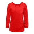 thumbnail image 4 of LSLJS Chandail à Col Rond pour Femmes, Décontracté, Ample, Chandail à Enfiler, Hauts, Manches Longues, T-Shirt, Chemisiers, Sport, Chandail à Enfiler, Tenue de Détente, 4 of 5