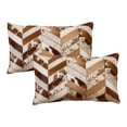 thumbnail image 1 of TORINO CHEVRON COWHIDE PILLOW 12"X20" 2-PACK, 1 of 2
