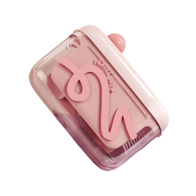JJKBVCLO Portable Pick Dispenser With One Eject Travel Picks With Clear Cover Compact Can Holds 15 16 Refillable Flossers For Travel And Home Use
