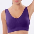 thumbnail image 1 of Aqestyerly Women Plus Size Seamless Padded Bra,Wireless Soft Yoga Sleepwear Bra For All-Day Comfort And Support HWRETIE, 1 of 3