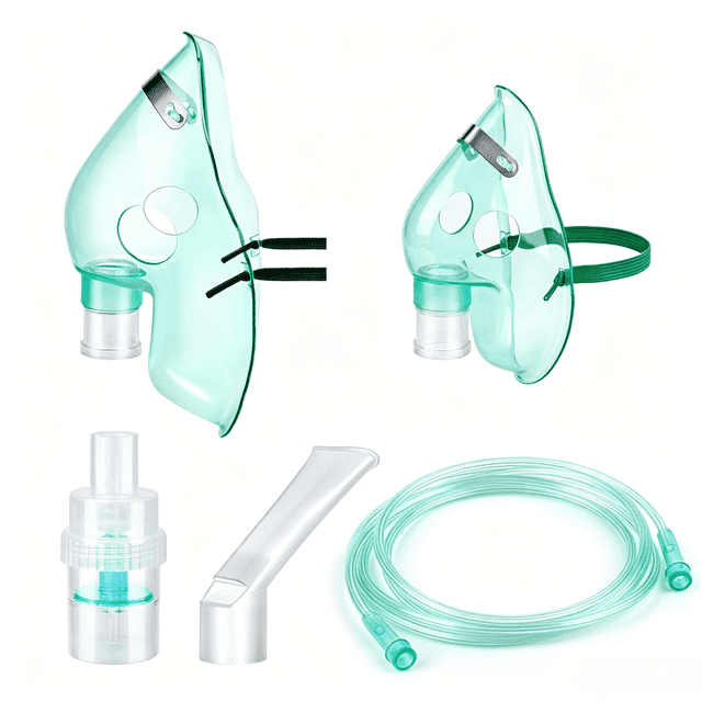 AJZIOJIRO Kids And Adults Portable Oxygen Mask Breathing Auxiliary Mask And Tubing 2PCS