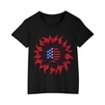 thumbnail image 2 of MKOSPLRT T-Shirt Drapeau des États-Unis pour Fille Garçon Manches Courtes Col Rond T-Shirts à Fleurs T-Shirts Graphiques Fête de l'Indépendance Cadeaux Joyeuse Journée du Souvenir, 2 of 9