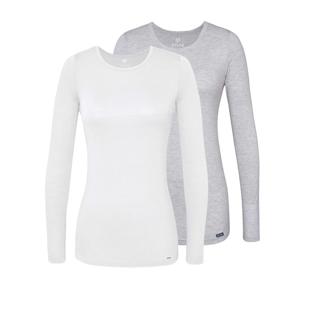 Adar Underscrubs for Women Multi Color 2 Pack - Long Sleeve Underscrub Comfort Tee