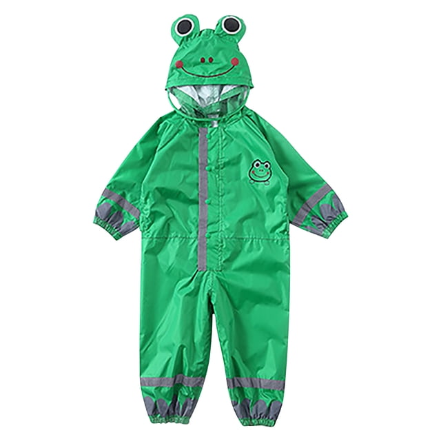EGNMCR Camping et Randonnée Tridimensionnel Garçon Bébé Enfant Imperméable une-Pièce Fille Mince à Capuche Imperméable Enfant Imperméable Enfants
