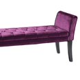 thumbnail image 2 of Armen Living Chatham Tufted Velvet Living Room Bench in Purple, 2 of 4