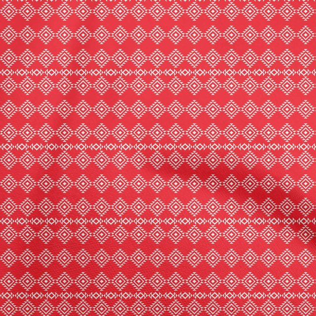 oneOone Rayon Red Fabric Tribal Sewing Craft Projects Fabric Prints By Yard 56 Inch Wide