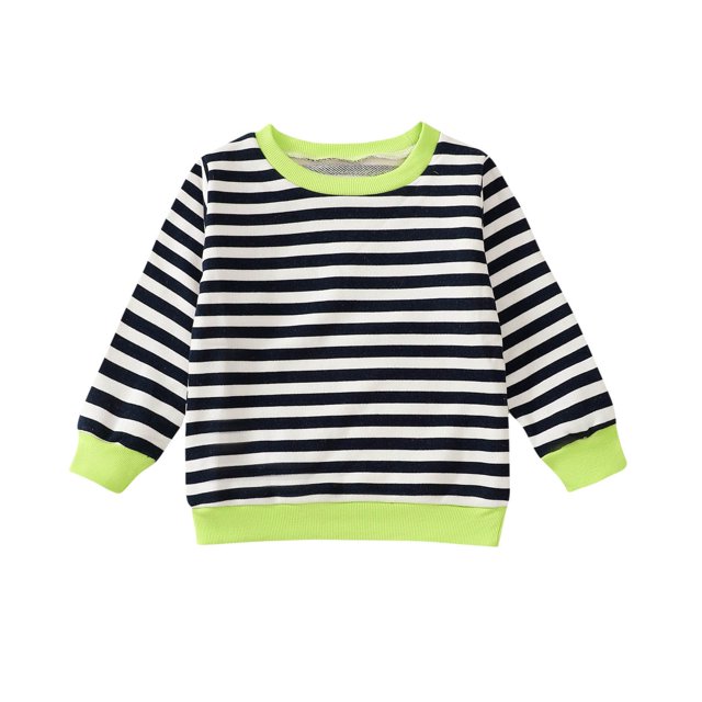 RXIRUCGD Enfants Hommes et Femmes Manches Longues Col Rond Hauts Chemise ( Marine, Taille : 90 )
