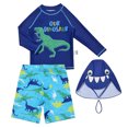 thumbnail image 1 of Akiihool Boys Swim Set Boys Long Sleeve Rash Guard Swimsuit Kids 2-Pieces Bathing Suits Set (Blue,2-3 Years), 1 of 4