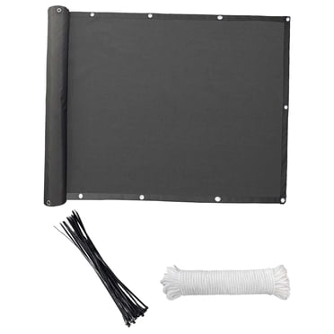 Écran de Balcon Clôture d'Intimité Protection contre le Vent (HDPE) Résistant aux Intempéries pour Terrasse, Patio, Cour Arrière, Piscine Extérieure, Véranda, Rampe 118x35 Pouces