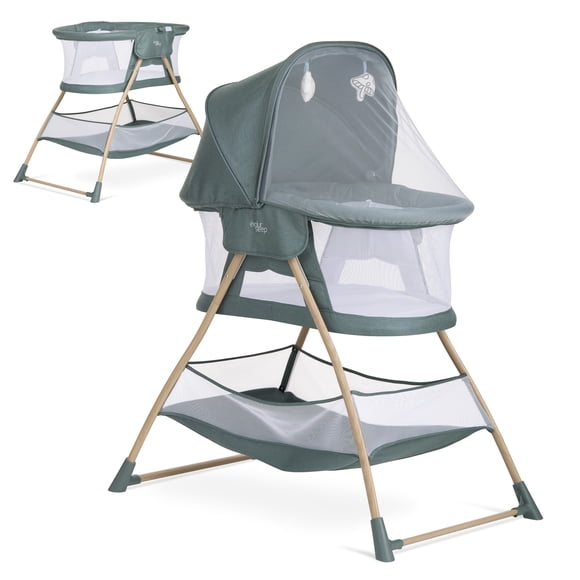 Evolur Cozy Dreamer Bassinet, Green